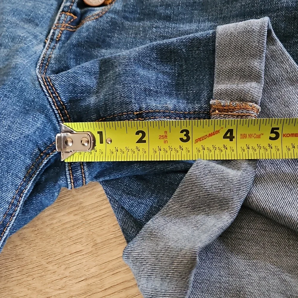 Old Navy button fly High Rise Blue Denim Shorts 10 - Picture 4 of 4